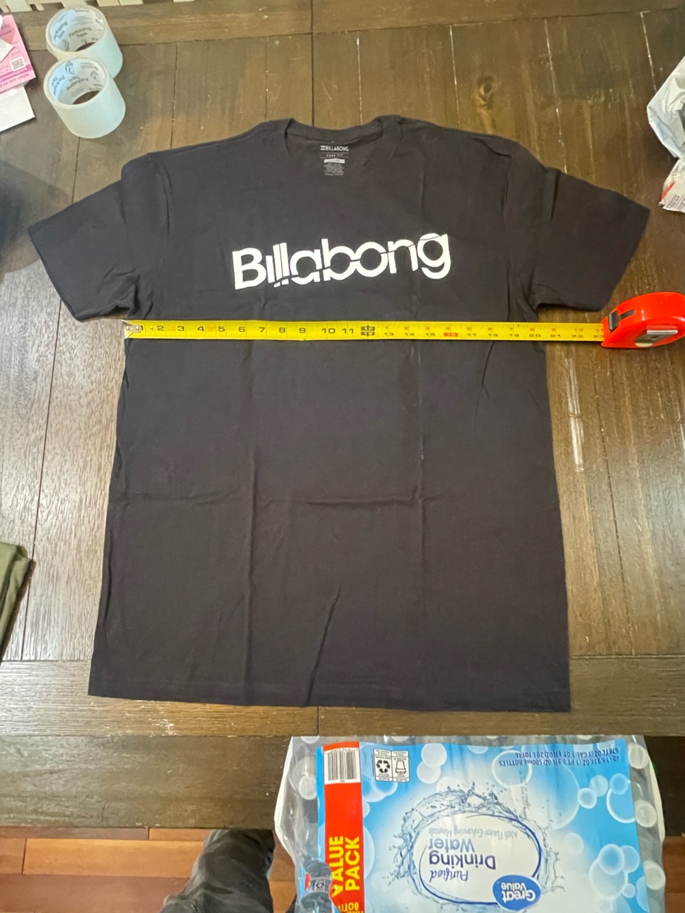 Billabong Black Tee with White Logo